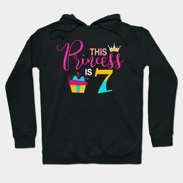 This Princess Is 7 7th Happy Birthday Girl T-Shirt Lovely Hoodie by crosszcp2